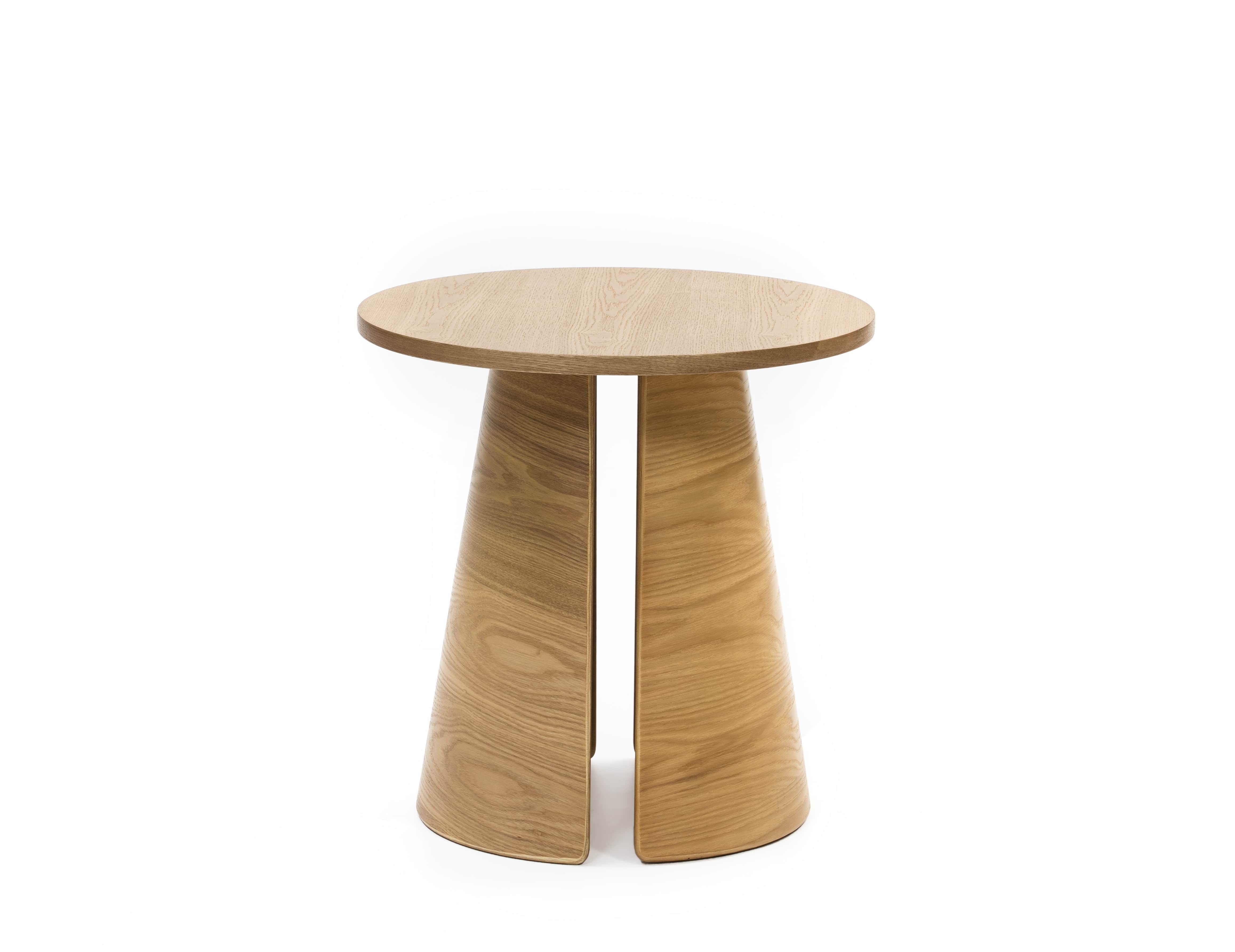 Gexpusm Mesas auxiliares para sala de estar, mesas auxiliares pequeñas para  espacios pequeños, mesa auxiliar redonda de madera de roble natural